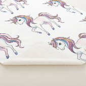 Magische Eenhoorn Dromen - Whimsical Fantasy Desig Sherpa Deken (3/4)