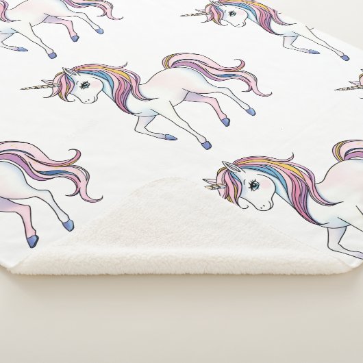 Magische Eenhoorn Dromen - Whimsical Fantasy Desig Sherpa Deken (3/4)