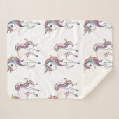 Magische Eenhoorn Dromen - Whimsical Fantasy Desig Sherpa Deken (Voorkant (horizontaal))