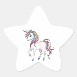 Magische Eenhoorn Dromen - Whimsical Fantasy Desig Ster Sticker