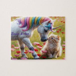 Magische Eenhoorn en Kitten Beste Vrienden Legpuzzel