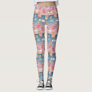 Magische Eenhoorn en Sterren Patroon Ontwerp Leggings