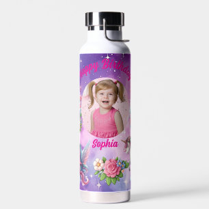 Magische Eenhoorn Foto Verjaardag Waterfles Cadeau