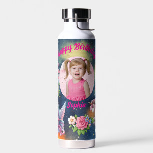 Magische Eenhoorn Foto Verjaardag Waterfles Cadeau