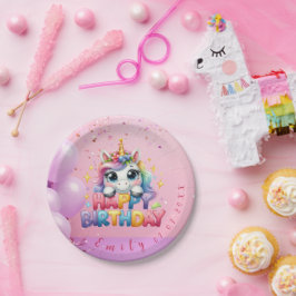 Magische Eenhoorn Gelukkige Verjaardag Papieren Bordje