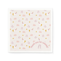 Magische Eenhoorn Party Servkin – Roze Pastelregen