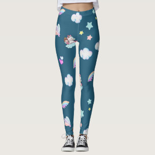 Magische Eenhoorn Prinses regenboog patroon gradië Leggings