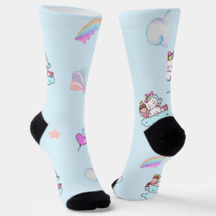 Magische Eenhoorn Prinses regenboog patroon verloo Sokken
