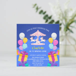 Magische Eenhoorn regenboog carrousel patroon verj Kaart