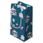 Magische Eenhoorn regenboog carrousel patroon verj Klein Cadeauzakje (Achterkant Gekanteld)