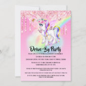 Magische eenhoorn regenboog glitter mythische part kaart (Voorkant)