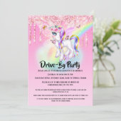 Magische eenhoorn regenboog glitter mythische part kaart (Staand voorkant)