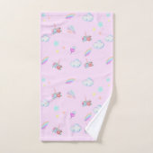 Magische Eenhoorn regenboog gradiënt verjaardagsfe Bad Handdoek (Handdoek)