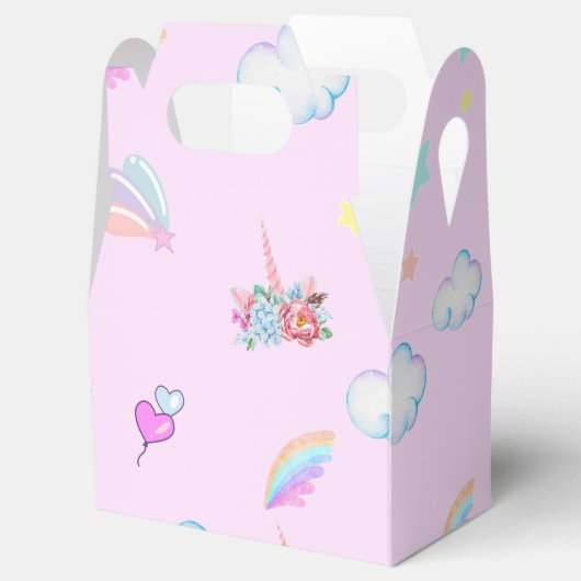 Magische Eenhoorn regenboog gradiënt verjaardagsfe Bedankdoosjes (Geopend)