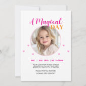 Magische eenhoorn & regenboog verjaardag kaart (Achterkant)