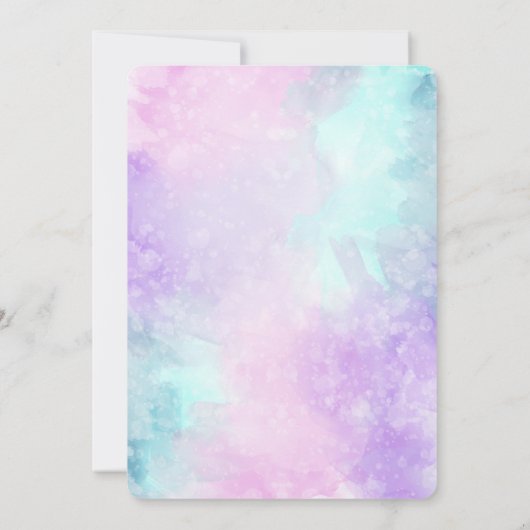 Magische Eenhoorn Uitnodiging  (Achterkant)