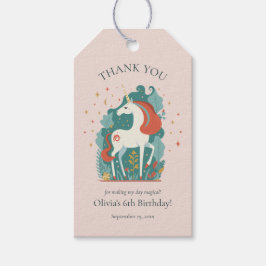 Magische eenhoorn verjaardag dank u cadeaulabel