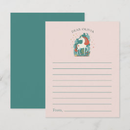 Magische Eenhoorn Verjaardag Tijd Capsule Wensen & Advieskaart