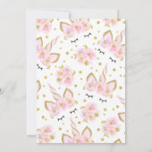 Magische Eenhoorn Verjaardag Uitnodiging Eenhoorn (Achterkant)