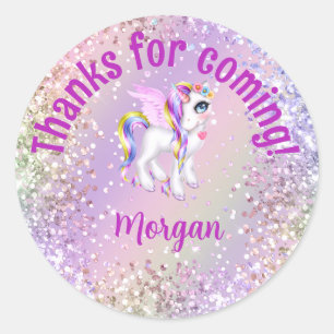 Magische Eenhoorn Verjaardagsfeest Favorieten Ronde Sticker