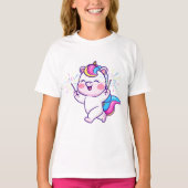 Magische Eenhoorn Viering – Sparkly & Schattigee M T-shirt (Voorkant)