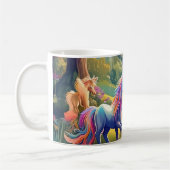 Magische Eenhoorns Fantasielandschap Regenboogbos Koffiemok (Links)