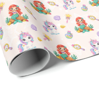 Magische Eenhoorns & Meermaiden Cadeaupapier