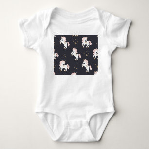 Magische eenhoorns: roze manen Vintage. Romper