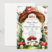 Magische Eenvoudige Paddestoel Baby shower Kaart (Voorkant / Achterkant)