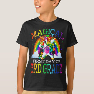Magische eerste dag van de 3e klas eenhoorn t-shirt