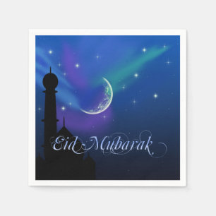 Magische Eid Night - Islamitische wenskaart servet