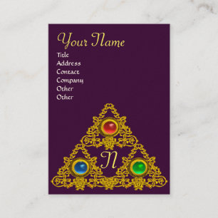 MAGISCHE ELFIC TALISMAN MONOGRAM, paarse Visitekaartje