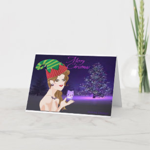 Magische elven op kerstfeestdag Kaart