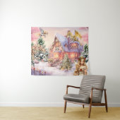 Magische en grillige kerst fee wandkleed (In Situ (horizontaal))