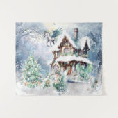 Magische en grillige kerst fee wandkleed (Voorkant (horizontaal))