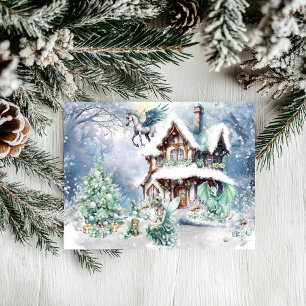 Magische en Sprotse Kerstmisfee Feestdagenkaart