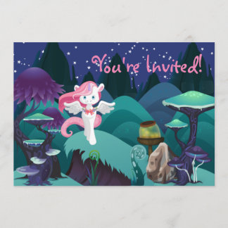 Magische Enchanting Unicorn Verjaardag Uitnodiging