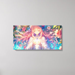 Magische Etherische Anime Meisje Canvas Afdruk