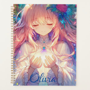 Magische Etherische Anime Meisje Gepersonaliseerd Planner