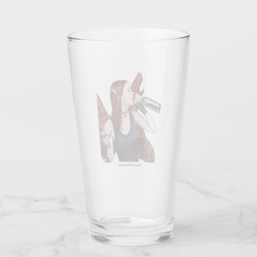 Magische Fairy Drink Wijnfantastische kunstglazen Glas (Achterkant)