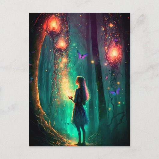 Magische fairy Enchanted Forest Fantasy Pixie Dust Briefkaart (Voorkant)
