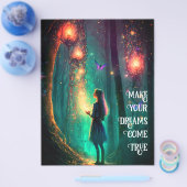 Magische fairy Enchanted Forest Fantasy Pixie Dust Flyer (Enkel)