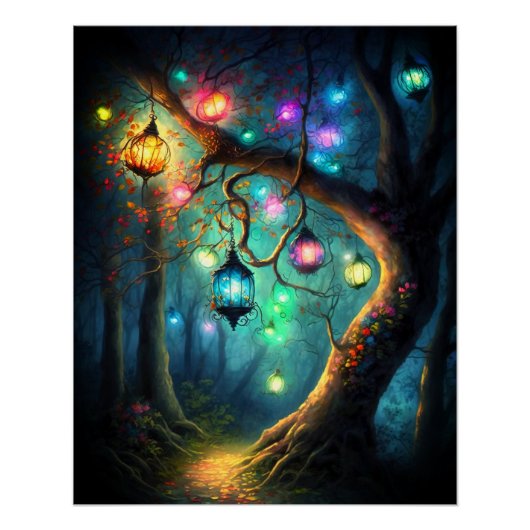 Magische fairy Enchanted Forest Fantasy Pixie Dust Perfect Poster (Voorkant)