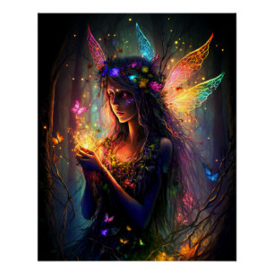 Magische fairy Enchanted Forest Fantasy Pixie Dust Perfect Poster