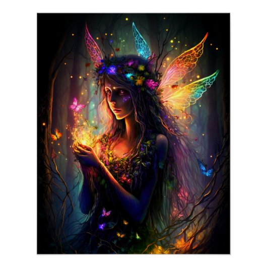 Magische fairy Enchanted Forest Fantasy Pixie Dust Perfect Poster (Voorkant)