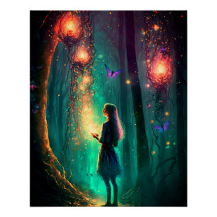 Magische fairy Enchanted Forest Fantasy Pixie Dust Perfect Poster