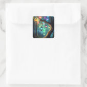 Magische fairy Enchanted Forest Fantasy Pixie Dust Vierkante Sticker (Tas)