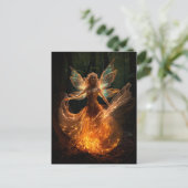 Magische Fairy Engel met Vleugels in Bos Pixie Briefkaart (Staand voorkant)