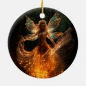 Magische Fairy Engel met Vleugels in Bos Pixie Keramisch Ornament (Achterkant)