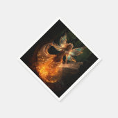 Magische Fairy Engel met Vleugels in Bos Pixie Servet (Hoek)